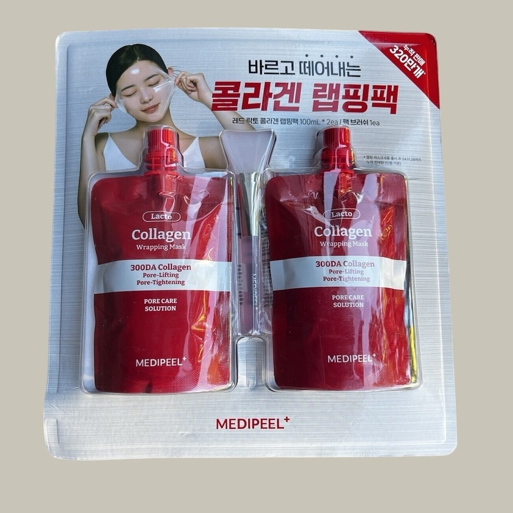 MEDIPEEL Red Lacto Collagen Wrapping Mask Set 100ml x2 Red Pore Lifting Tighten
